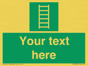 SA7285: Custom sign safe condition Escape ladder