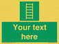 SA7285: Custom sign safe condition Escape ladder