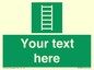 SA7285: Custom sign safe condition Escape ladder
