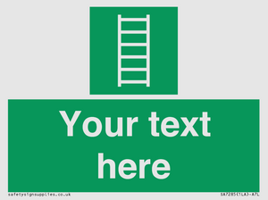 SA7285: Custom sign safe condition Escape ladder