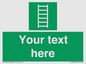 SA7285: Custom sign safe condition Escape ladder