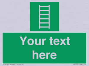 SA7285: Custom sign safe condition Escape ladder