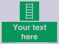 SA7285: Custom sign safe condition Escape ladder