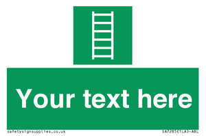 SA7285: Custom sign safe condition Escape ladder