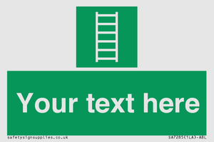 SA7285: Custom sign safe condition Escape ladder