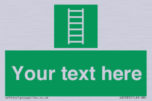 SA7285: Custom sign safe condition Escape ladder