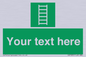 SA7285: Custom sign safe condition Escape ladder