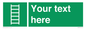 SA7285: Custom sign safe condition Escape ladder