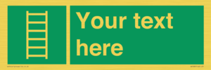 SA7285: Custom sign safe condition Escape ladder