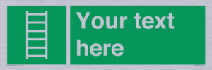 SA7285: Custom sign safe condition Escape ladder