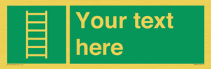 SA7285: Custom sign safe condition Escape ladder
