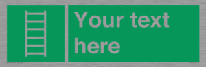 SA7285: Custom sign safe condition Escape ladder