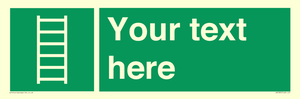 SA7285: Custom sign safe condition Escape ladder