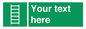 SA7285: Custom sign safe condition Escape ladder