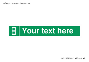 SA7285: Custom sign safe condition Escape ladder