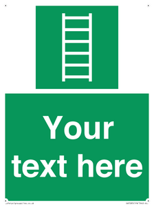 SA7285: Custom sign safe condition Escape ladder