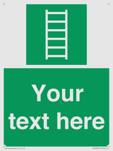 SA7285: Custom sign safe condition Escape ladder