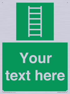 SA7285: Custom sign safe condition Escape ladder