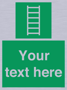 SA7285: Custom sign safe condition Escape ladder