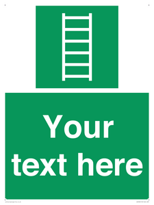 SA7285: Custom sign safe condition Escape ladder