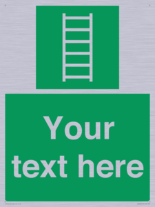 SA7285: Custom sign safe condition Escape ladder