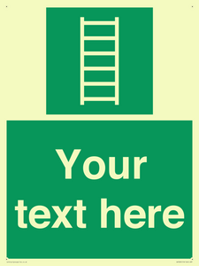 SA7285: Custom sign safe condition Escape ladder