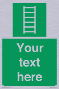 SA7285: Custom sign safe condition Escape ladder