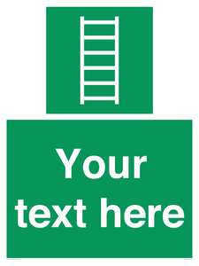 SA7285: Custom sign safe condition Escape ladder