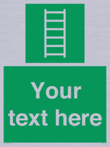 SA7285: Custom sign safe condition Escape ladder
