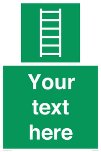 SA7285: Custom sign safe condition Escape ladder