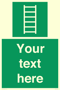 SA7285: Custom sign safe condition Escape ladder