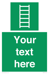 SA7285: Custom sign safe condition Escape ladder