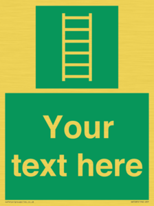 SA7285: Custom sign safe condition Escape ladder