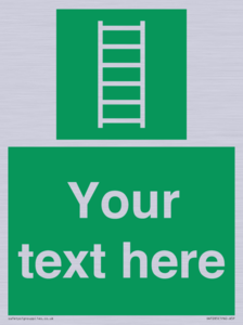SA7285: Custom sign safe condition Escape ladder