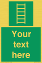 SA7285: Custom sign safe condition Escape ladder
