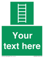 SA7285: Custom sign safe condition Escape ladder