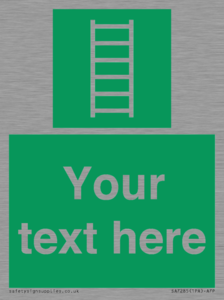 SA7285: Custom sign safe condition Escape ladder