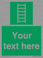 SA7285: Custom sign safe condition Escape ladder