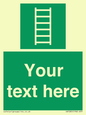 SA7285: Custom sign safe condition Escape ladder