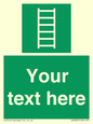 SA7285: Custom sign safe condition Escape ladder