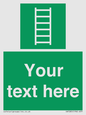 SA7285: Custom sign safe condition Escape ladder