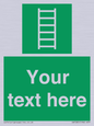 SA7285: Custom sign safe condition Escape ladder