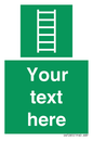 SA7285: Custom sign safe condition Escape ladder