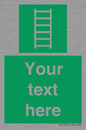 SA7285: Custom sign safe condition Escape ladder