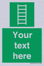 SA7285: Custom sign safe condition Escape ladder