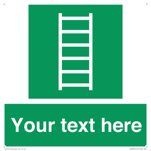 SA7285: Custom sign safe condition Escape ladder
