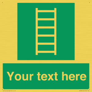SA7285: Custom sign safe condition Escape ladder