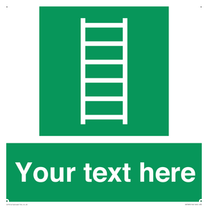 SA7285: Custom sign safe condition Escape ladder