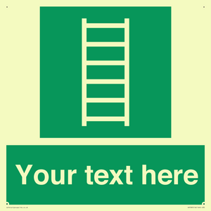 SA7285: Custom sign safe condition Escape ladder