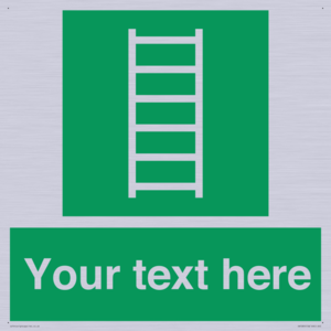SA7285: Custom sign safe condition Escape ladder